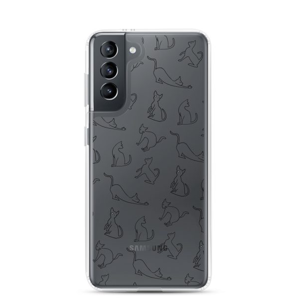 Cat Outline Samsung Clear Case