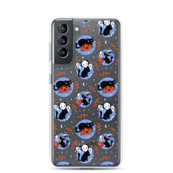 clear-case-for-samsung-samsung-galaxy-s21-case-on-phone-6a1e7be102a40.jpg Halloween Cats Samsung Clear Case