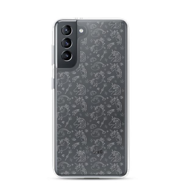 Unicorn Outline Drawing Samsung Clear Case