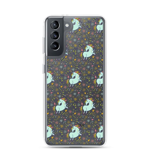 Hand-Drawn Unicorn Samsung Clear Case