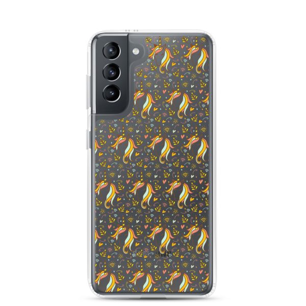 Unicorn Doodle Samsung Clear Case