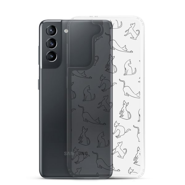 Cat Outline Samsung Clear Case