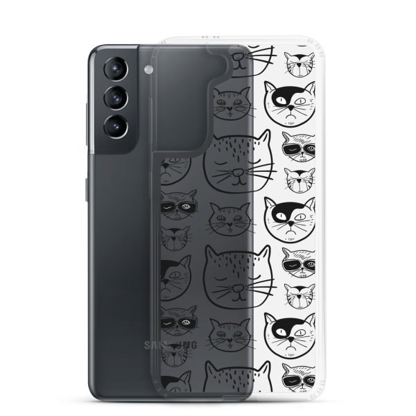 Cartoonish Cat Samsung Clear Case
