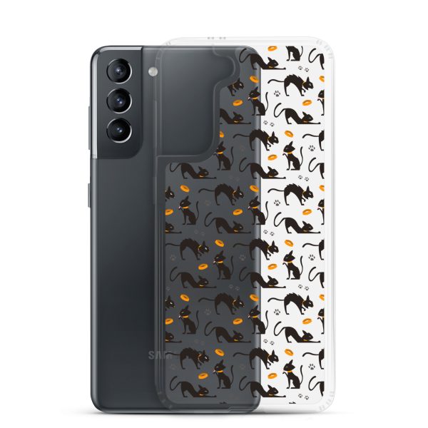 clear-case-for-samsung-samsung-galaxy-s21-case-with-phone-6a38ff116f08a.jpg Halloween Seamless Cat Samsung Clear Case