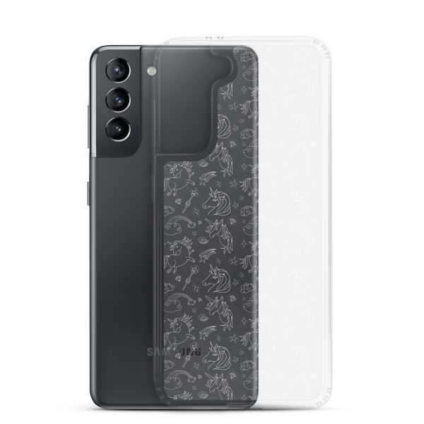 Illustrated Unicorn Samsung Clear Case