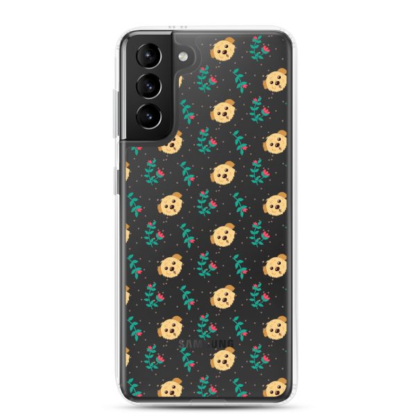 clear-case-for-samsung-samsung-galaxy-s21-plus-case-on-phone-6a1e78da0cc52.jpg Dogs and Flowers Samsung Clear Case