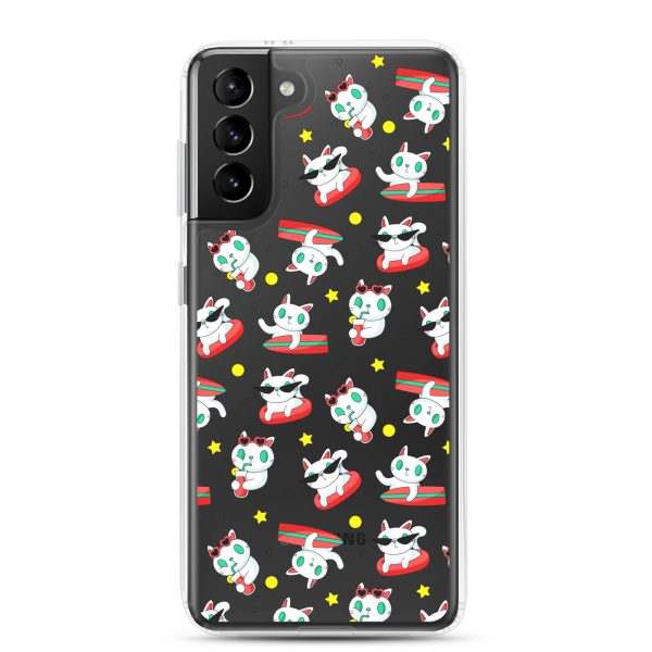clear-case-for-samsung-samsung-galaxy-s21-plus-case-on-phone-6a1e7bb38131b.jpg Cat Surfing Samsung Clear Case