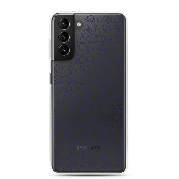 clear-case-for-samsung-samsung-galaxy-s21-plus-case-on-phone-6a38fcb0854df.jpg Simple Cat Outlines Samsung Clear Case