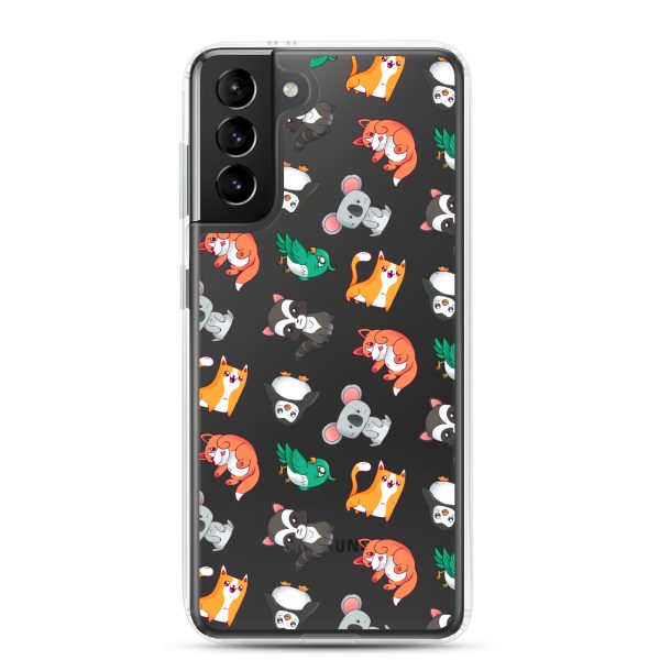 Cute Cartoon Animals Samsung Clear Case