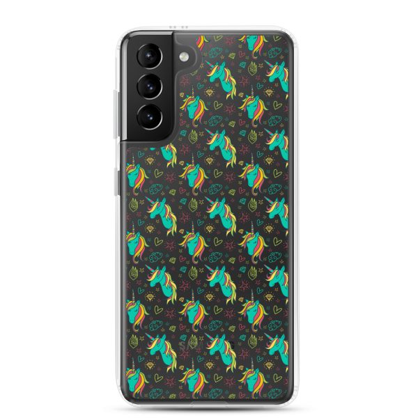 Colorful Unicorn Drawings Samsung Clear Case