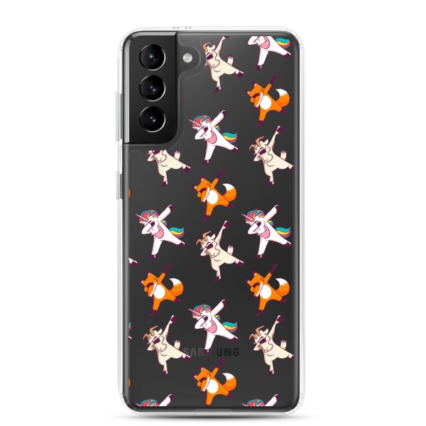 Dabbing Animals Samsung Clear Case