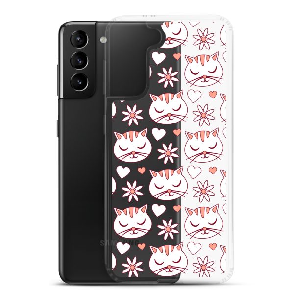 clear-case-for-samsung-samsung-galaxy-s21-plus-case-with-phone-6a1e79e648e22.jpg Cat Flowers and Hearts Samsung Clear Case