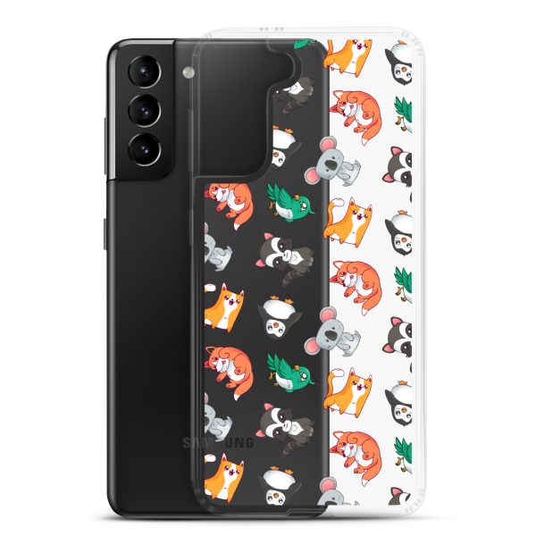 Cute Cartoon Animals Samsung Clear Case