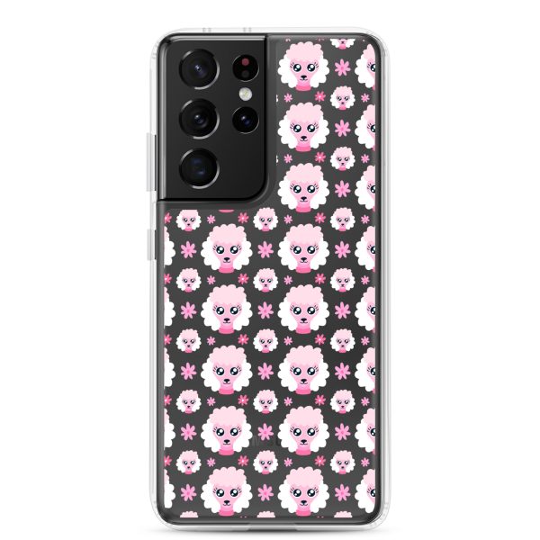 clear-case-for-samsung-samsung-galaxy-s21-ultra-case-on-phone-6a1e7850c0485.jpg Pink Poodle Samsung Clear Case