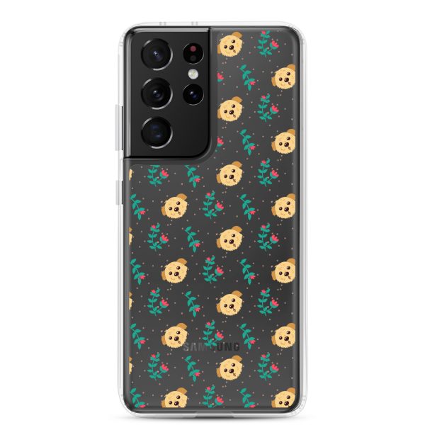 clear-case-for-samsung-samsung-galaxy-s21-ultra-case-on-phone-6a1e78da0cdc9.jpg Dogs and Flowers Samsung Clear Case