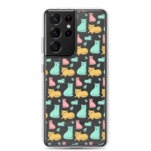 Cat Cute Colorful Samsung Clear Case