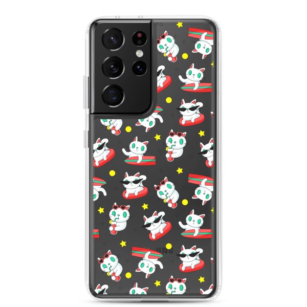 clear-case-for-samsung-samsung-galaxy-s21-ultra-case-on-phone-6a1e7bb3813e5.jpg Cat Surfing Samsung Clear Case