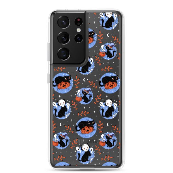 clear-case-for-samsung-samsung-galaxy-s21-ultra-case-on-phone-6a1e7be1028e4.jpg Halloween Cats Samsung Clear Case