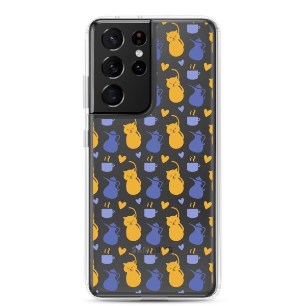 clear-case-for-samsung-samsung-galaxy-s21-ultra-case-on-phone-6a1e7c2046746.jpg Tea and Cat Samsung Clear Case