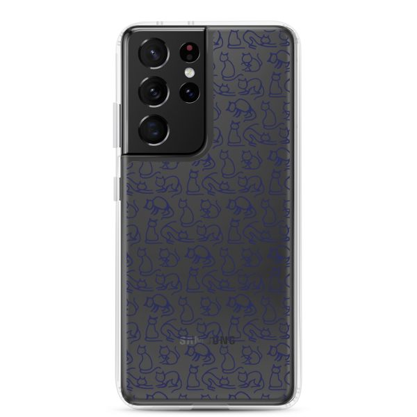 clear-case-for-samsung-samsung-galaxy-s21-ultra-case-on-phone-6a38fcb085557.jpg Simple Cat Outlines Samsung Clear Case