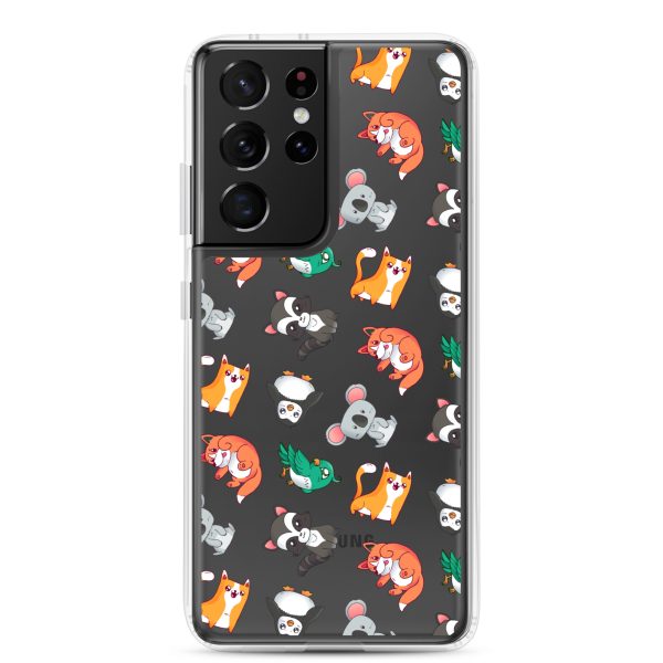 Cute Cartoon Animals Samsung Clear Case