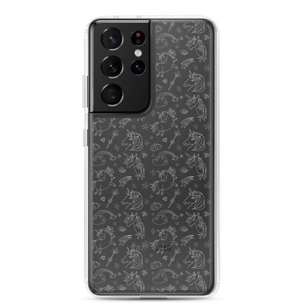 Unicorn Outline Drawing Samsung Clear Case
