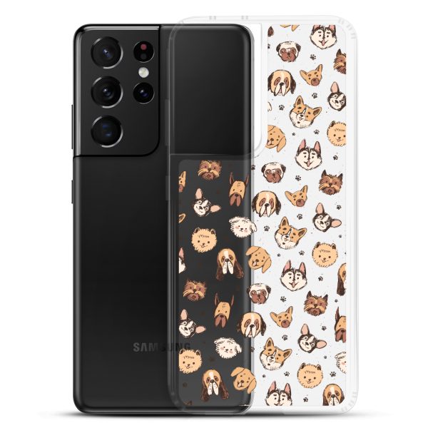 Cute Dog Breeds Samsung Clear Case