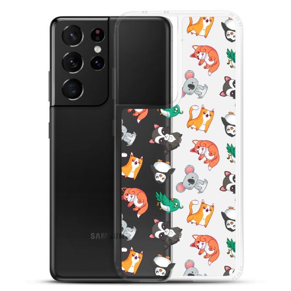 Cute Cartoon Animals Samsung Clear Case