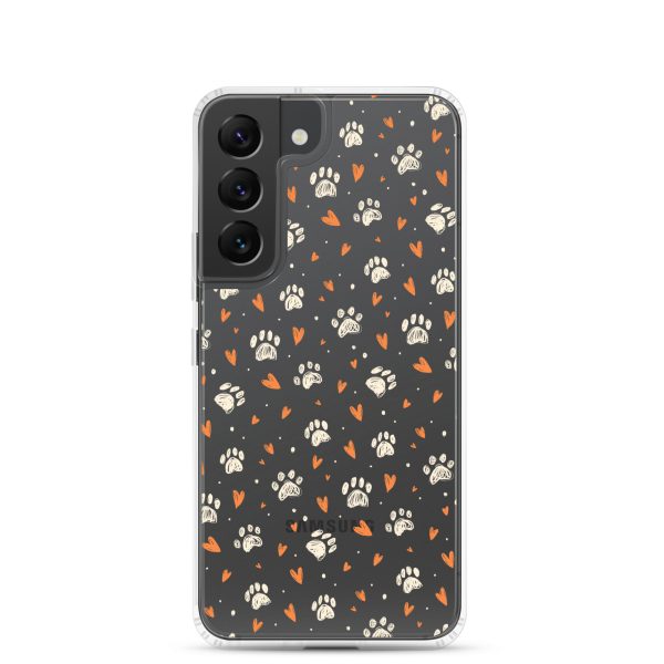clear-case-for-samsung-samsung-galaxy-s22-case-on-phone-6a1e7832a7ab0.jpg Paws Prints Hearts Samsung Clear Case