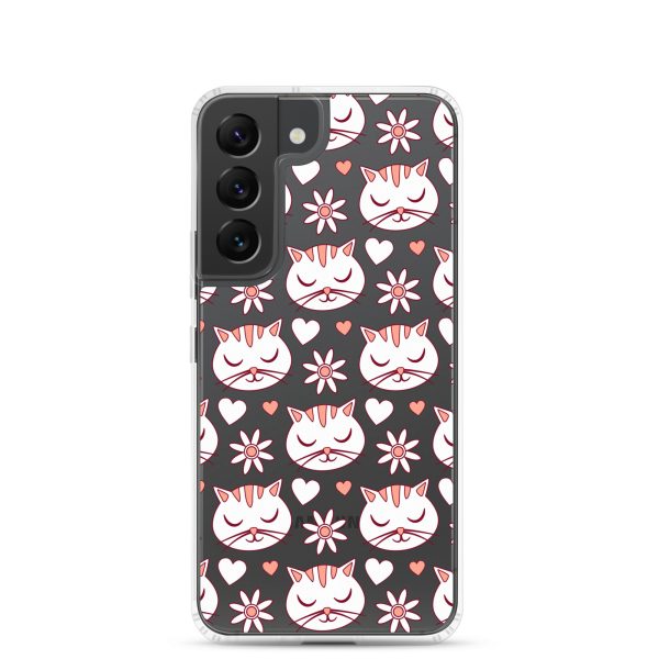 clear-case-for-samsung-samsung-galaxy-s22-case-on-phone-6a1e79e64949c.jpg Cat Flowers and Hearts Samsung Clear Case