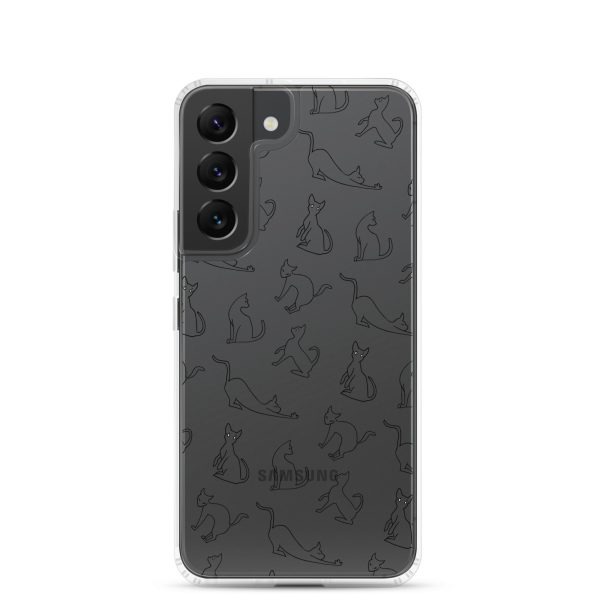 Cat Outline Samsung Clear Case