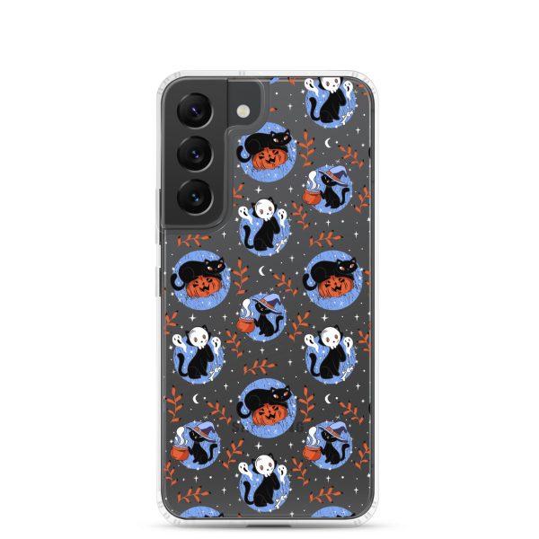 clear-case-for-samsung-samsung-galaxy-s22-case-on-phone-6a1e7be102d76.jpg Halloween Cats Samsung Clear Case