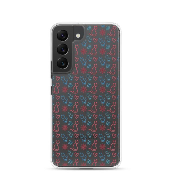 clear-case-for-samsung-samsung-galaxy-s22-case-on-phone-6a1e7c0068515.jpg Cats and Flowers Doodle Samsung Clear Case