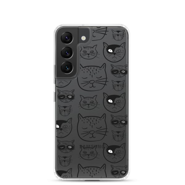 Cartoonish Cat Samsung Clear Case