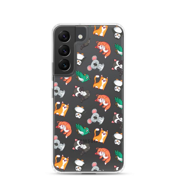Cute Cartoon Animals Samsung Clear Case