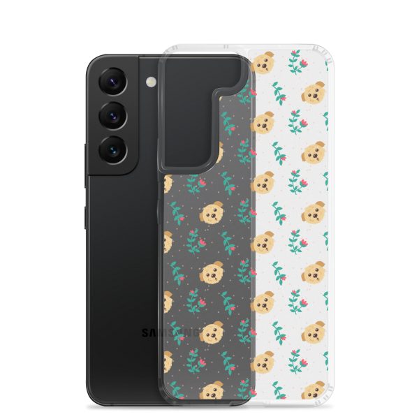 clear-case-for-samsung-samsung-galaxy-s22-case-with-phone-6a1e78da0d3dd.jpg Dogs and Flowers Samsung Clear Case