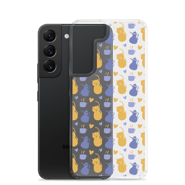 clear-case-for-samsung-samsung-galaxy-s22-case-with-phone-6a1e7c2046a53.jpg Tea and Cat Samsung Clear Case