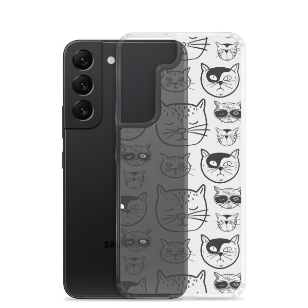 Cartoonish Cat Samsung Clear Case