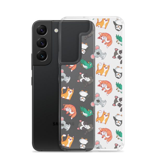 Cute Cartoon Animals Samsung Clear Case