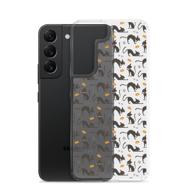 clear-case-for-samsung-samsung-galaxy-s22-case-with-phone-6a38ff116f1dc.jpg Halloween Seamless Cat Samsung Clear Case