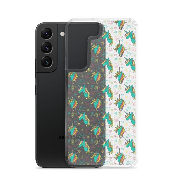 Colorful Unicorn Drawings Samsung Clear Case