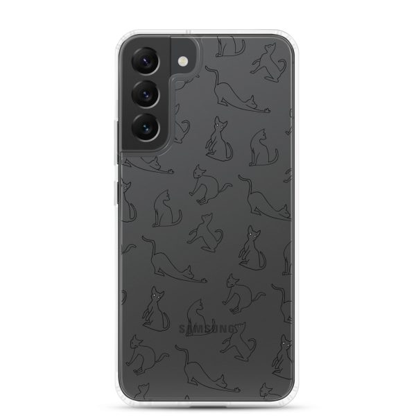 Cat Outline Samsung Clear Case
