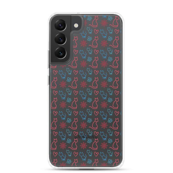 clear-case-for-samsung-samsung-galaxy-s22-plus-case-on-phone-6a1e7c00683dd.jpg Cats and Flowers Doodle Samsung Clear Case