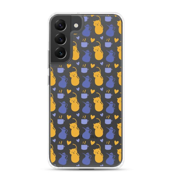 clear-case-for-samsung-samsung-galaxy-s22-plus-case-on-phone-6a1e7c20468cf.jpg Tea and Cat Samsung Clear Case
