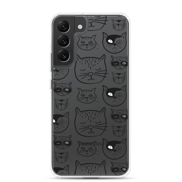 Cartoonish Cat Samsung Clear Case