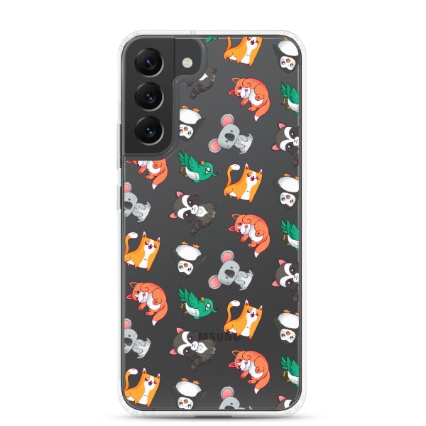 Cute Cartoon Animals Samsung Clear Case