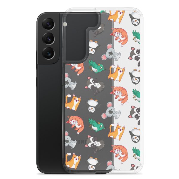 Cute Cartoon Animals Samsung Clear Case