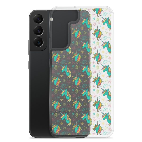 Colorful Unicorn Drawings Samsung Clear Case