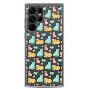 clear-case-for-samsung-samsung-galaxy-s22-ultra-case-on-phone-6a1e7a2c3bf89.jpg Cat Cute Colorful Samsung Clear Case