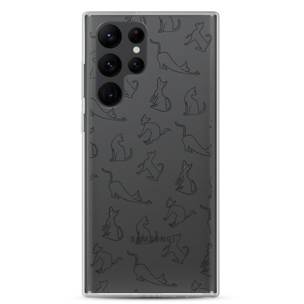 Cat Outline Samsung Clear Case